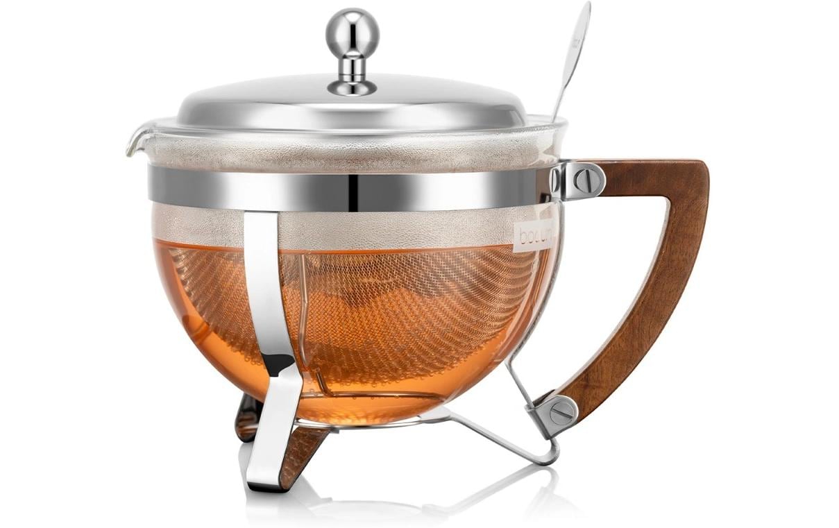 Bodum Teekanne mit Edelstahlfilter Chambord verchromt, 1.3 l