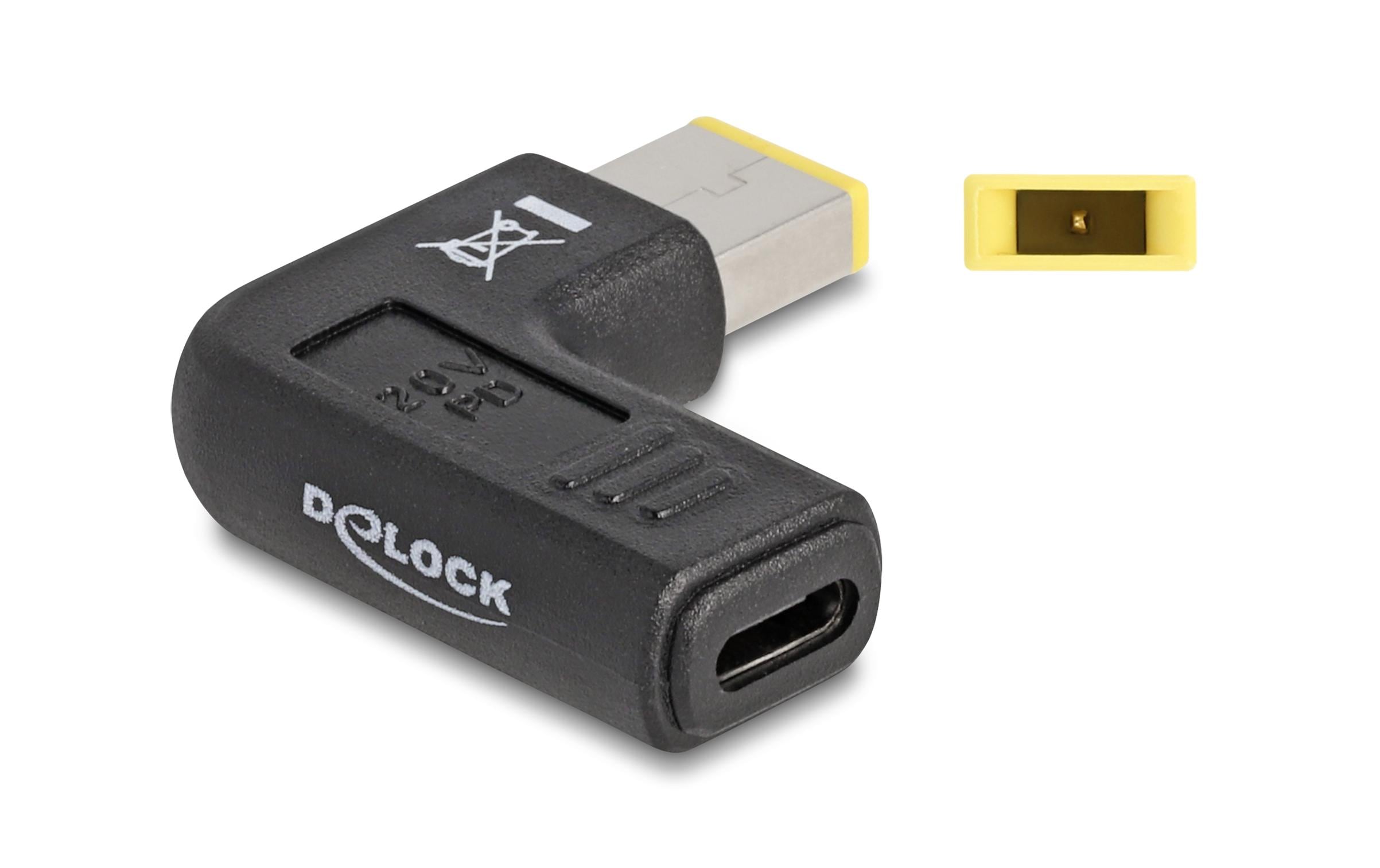 Delock Adapter USB-C zu Lenovo 11.0 x 4.5 mm 90° gewinkelt Delock Adapter USB-C zu Lenovo 11.0 x 4.5 mm 90° gewinkelt