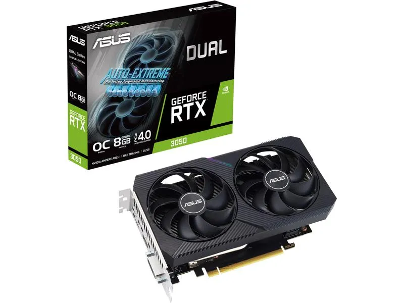 ASUS Grafikkarte Dual GeForce RTX 3050 V2 OC Edition 8 GB ASUS Grafikkarte Dual GeForce RTX 3050 V2 OC Edition 8 GB