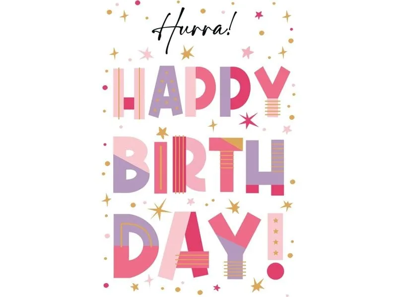 ABC Glückwunschkarte Geburtstag 12.5 x 17.6 cm