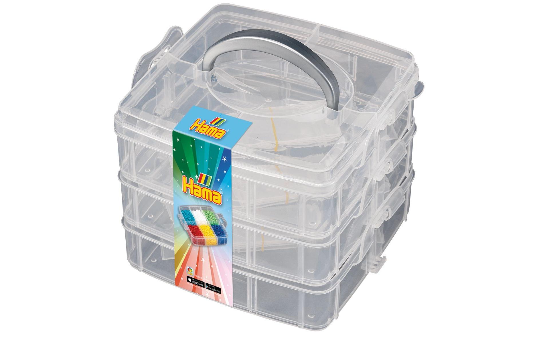 Hama Sortimentskasten für Bügelperlen Grau/Transparent