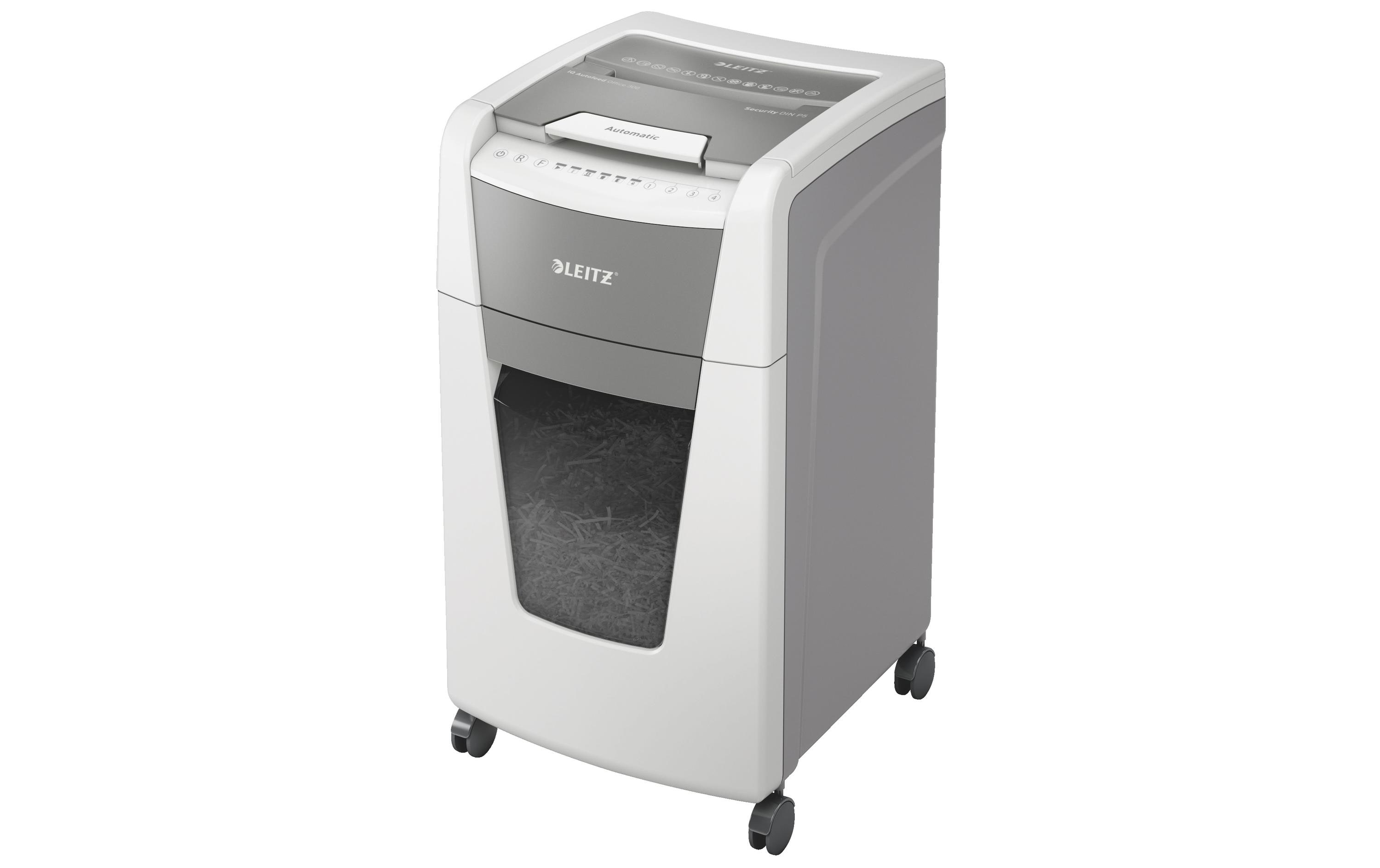 Leitz Bürogeräte Aktenvernichter IQ Autofeed Office 300, P-5, 300 Blatt