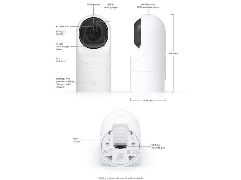 Ubiquiti Netzwerkkamera G5 Flex Ubiquiti Netzwerkkamera G5 Flex