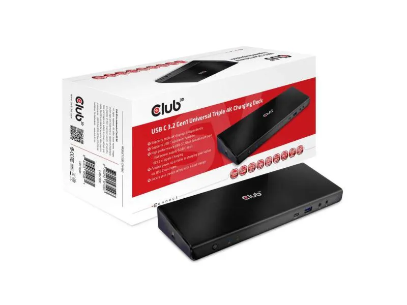 Club 3D Dockingstation CSV-1562 USB-C 3.2 Gen1 Triple 4K Club 3D Dockingstation CSV-1562 USB-C 3.2 Gen1 Triple 4K