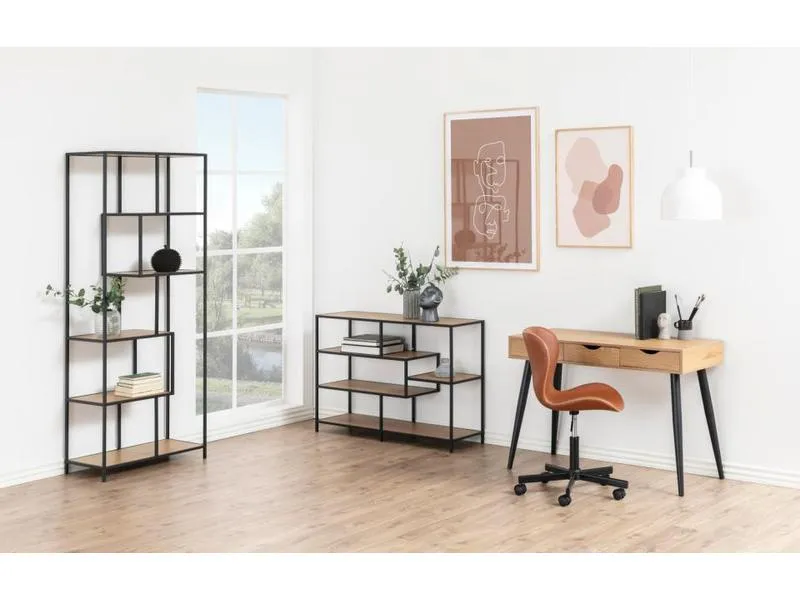 AC Design Regal Seaford 114 x 35 x 78 cm, Nature/Schwarz AC Design Regal Seaford 114 x 35 x 78 cm, Nature/Schwarz