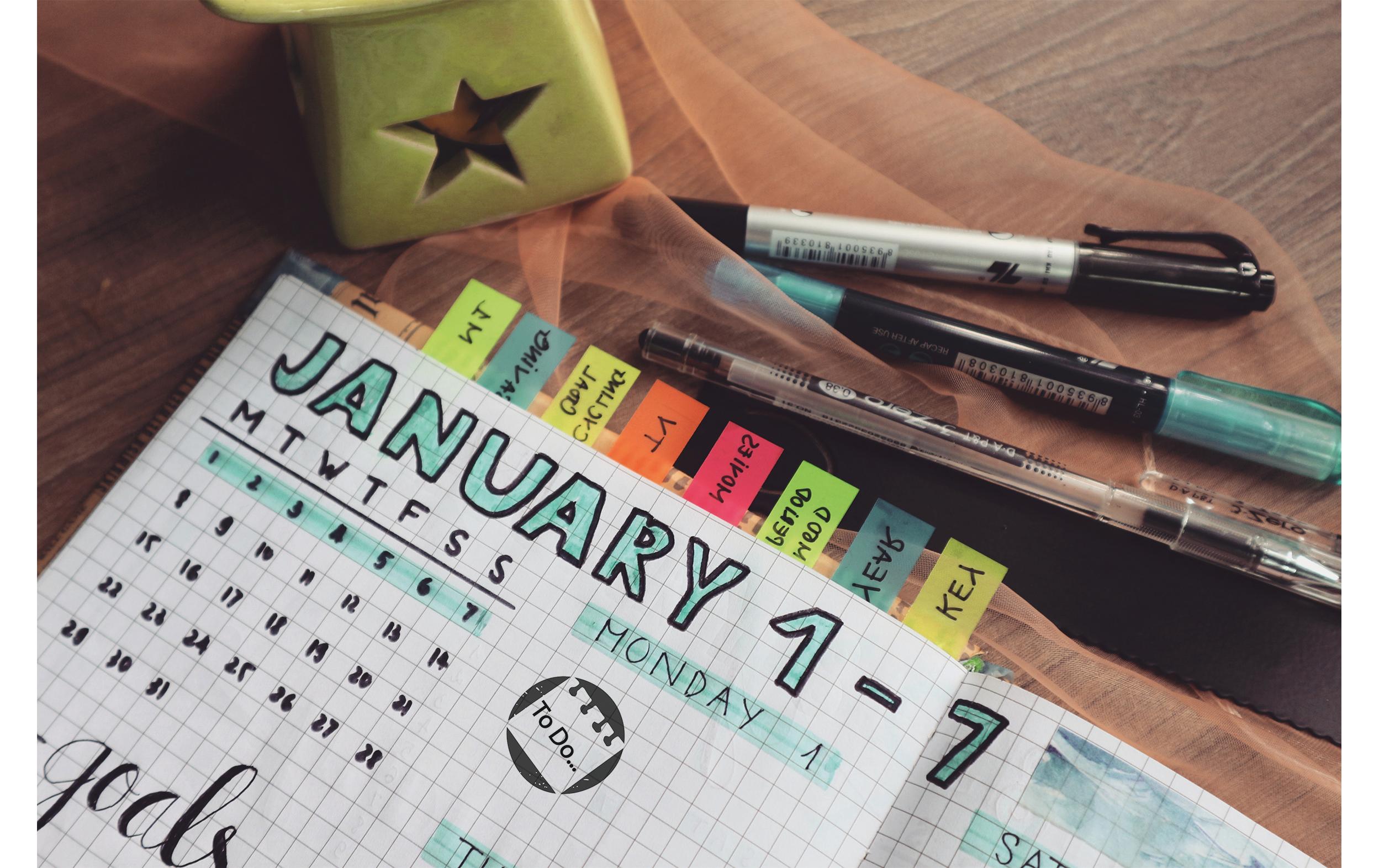 Colop Nio Stempelset Little Nio Set Bullet Journal, 10-teilig