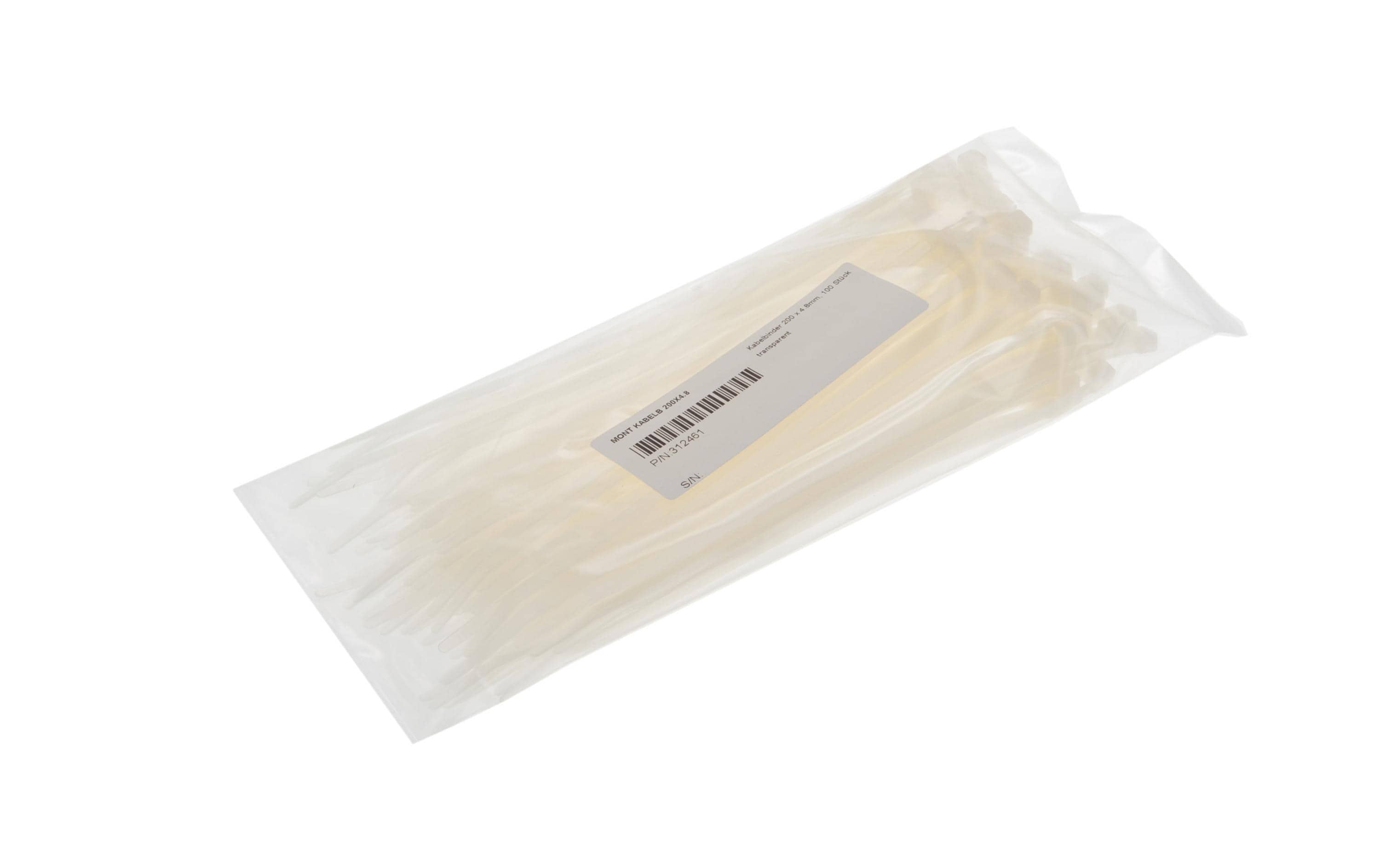 VR-Technics Kabelbinder Transparent 200 mm x 4.8 mm