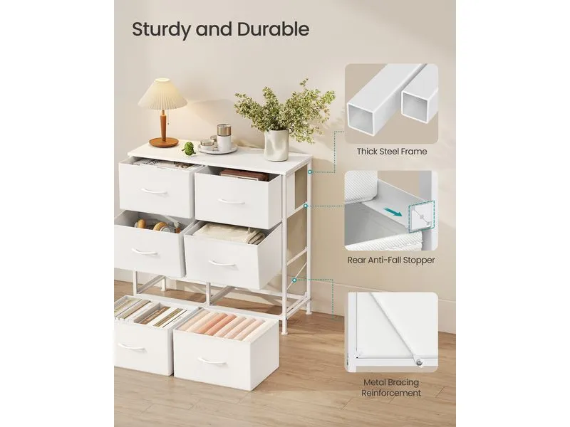 Songmics Kommode 73.7 x 76.7 cm, Weiss Songmics Kommode 73.7 x 76.7 cm, Weiss