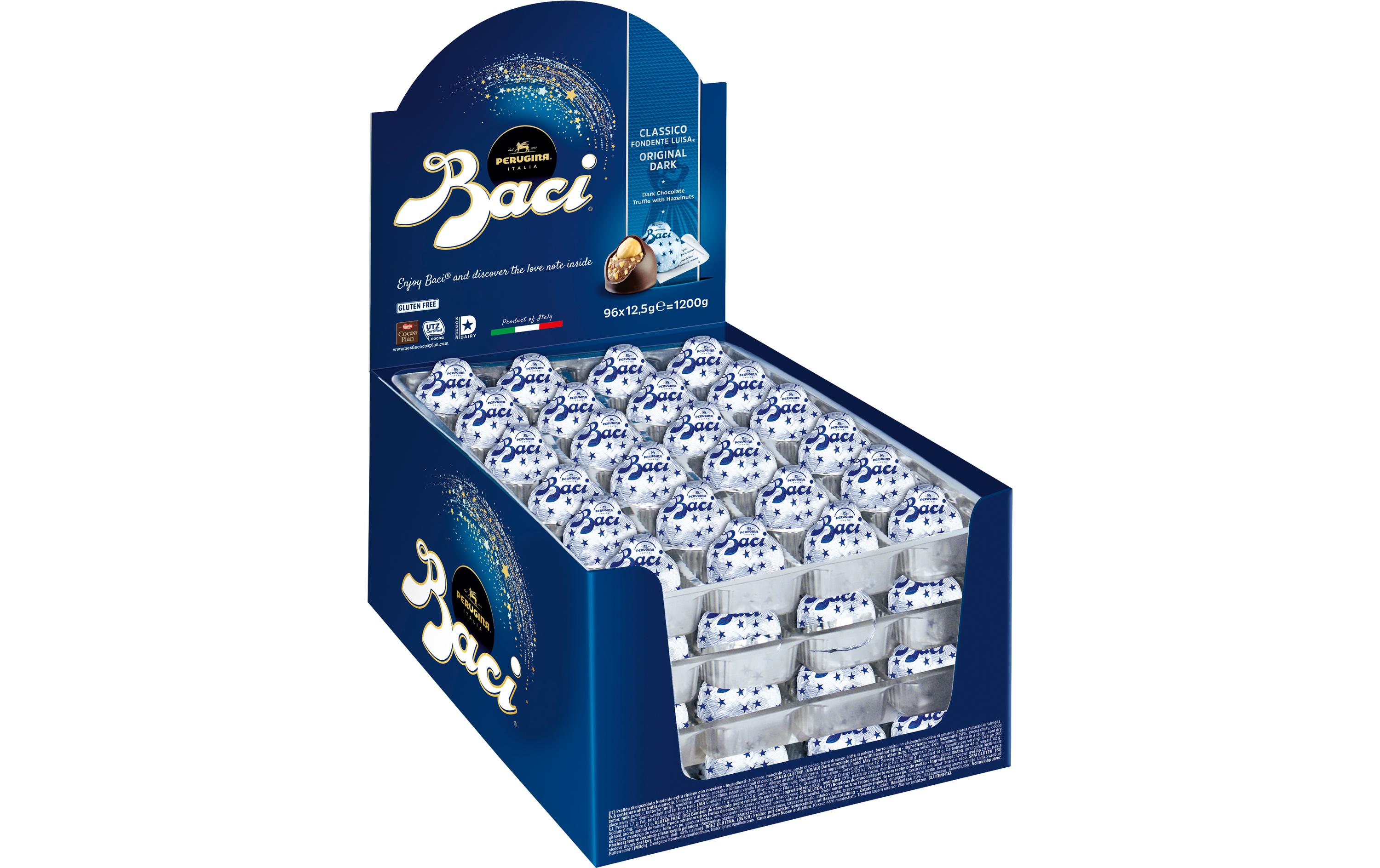 Baci Display 96 Stück- dunkle Schokolade 1200 g Baci Display 96 Stück- dunkle Schokolade 1200 g