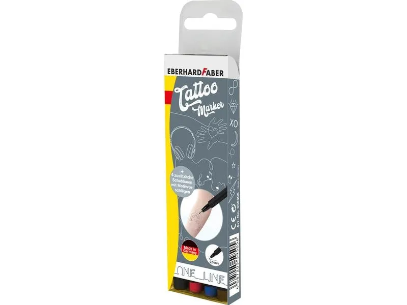 Eberhard Faber Tattoostift One Line 4 Stück, Mehrfarbig Eberhard Faber Tattoostift One Line 4 Stück, Mehrfarbig