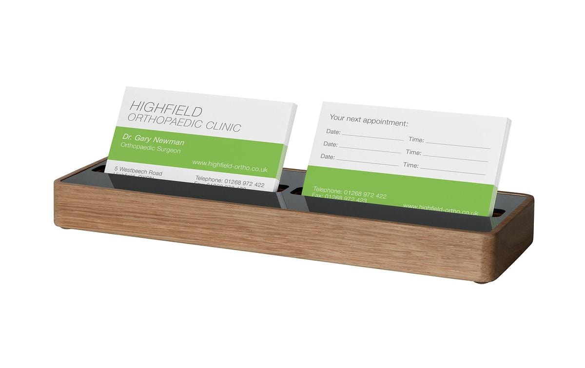 Sigel Visitenkartenhalter 2-fach, Schwarz/Braun