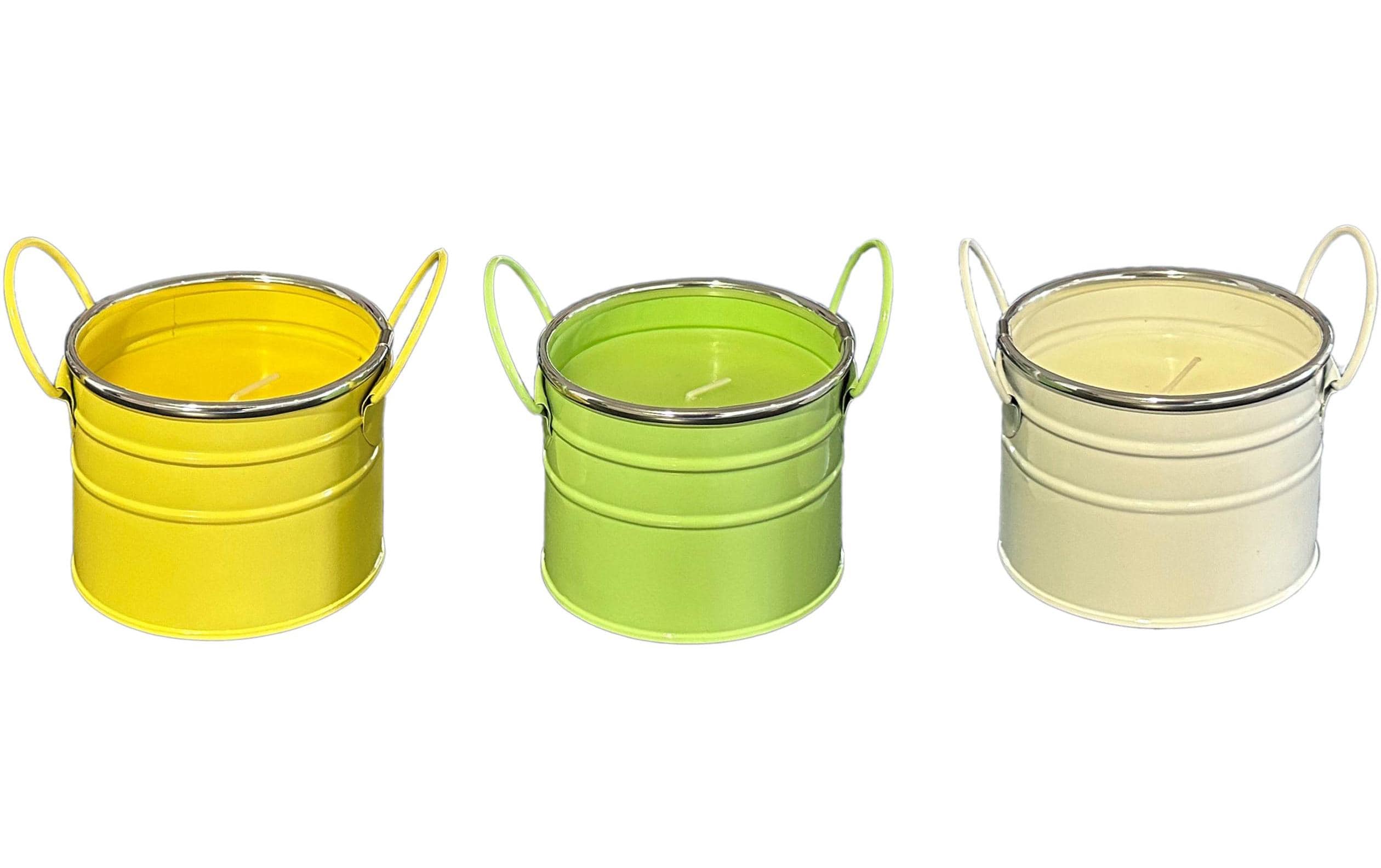 Dameco Gartenkerze Citronella 3 Stück, Gelb/Grün,Weiss