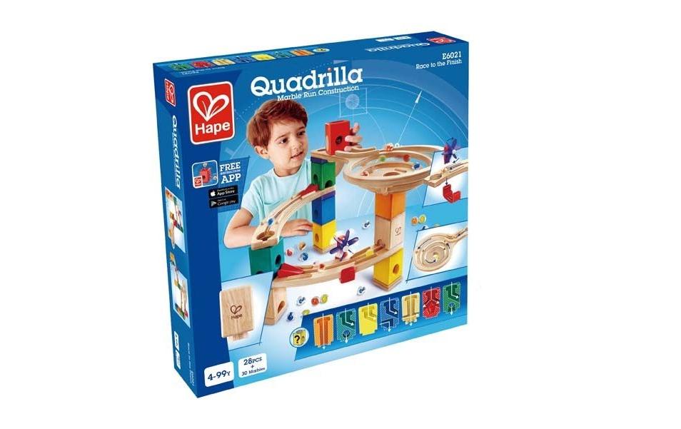 Hape Kugelbahn Quadrilla Super Spiralburg & Endspurt