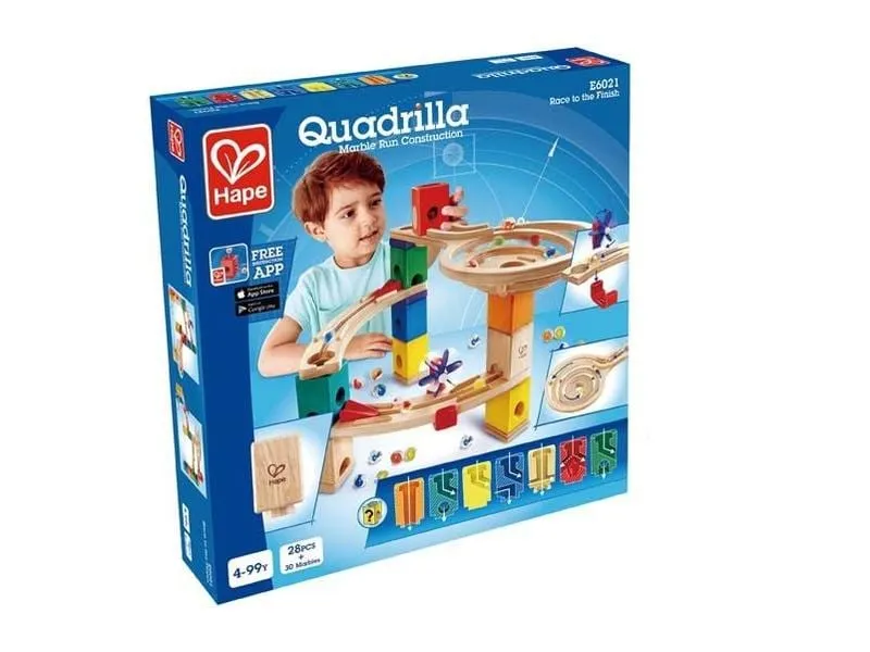 Hape Kugelbahn Quadrilla Super Spiralburg & Endspurt Hape Kugelbahn Quadrilla Super Spiralburg & Endspurt