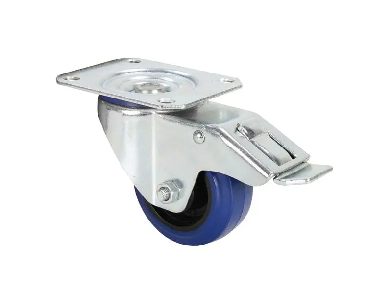 Adam Hall Lenkrolle 372091 80 mm, blaues Rad, Feststeller Adam Hall Lenkrolle 372091 80 mm, blaues Rad, Feststeller