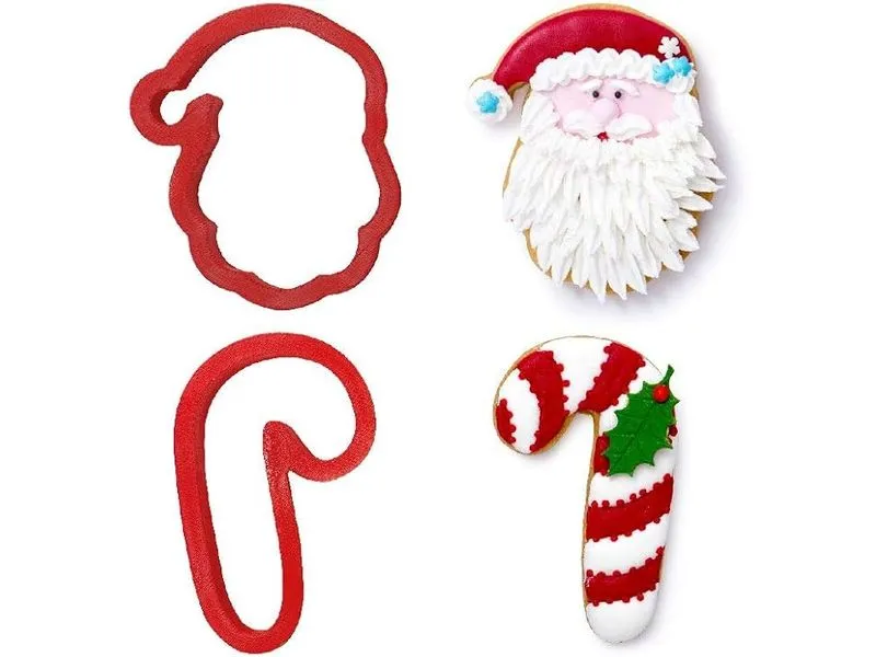 Decora Ausstechförmchen Zuckerstange Kunststoff Rot 2er-Set