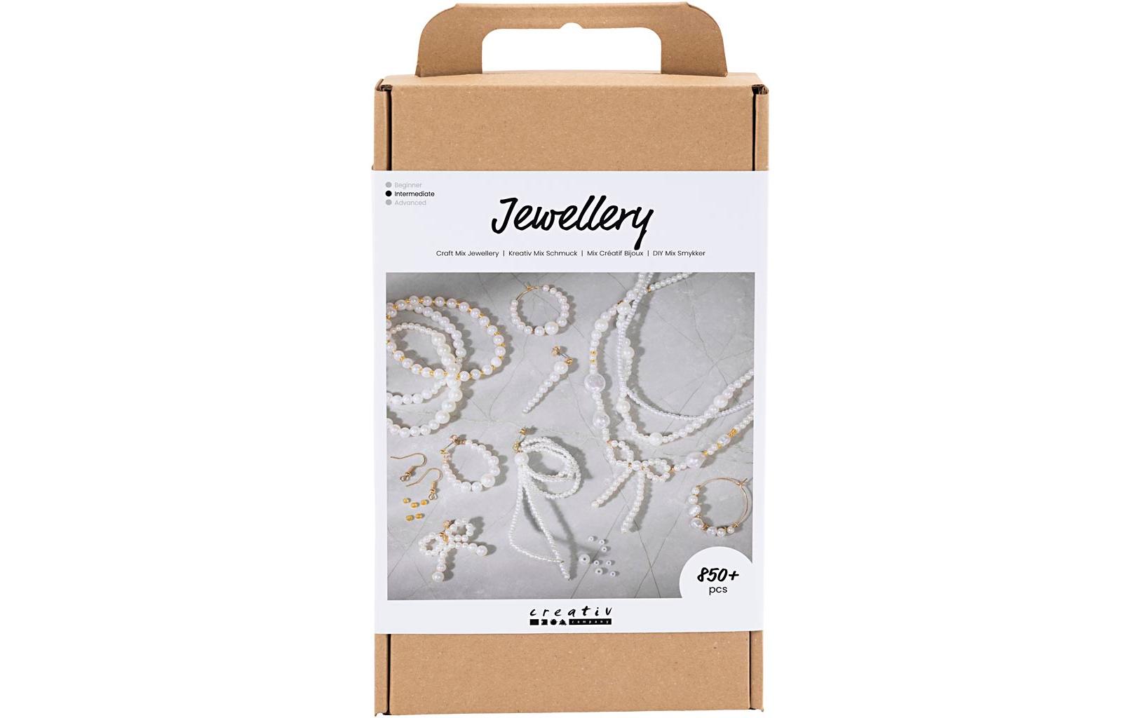 Creativ Company Schmuck Bastelset Perlen Weiss/Vergoldet Creativ Company Schmuck Bastelset Perlen Weiss/Vergoldet