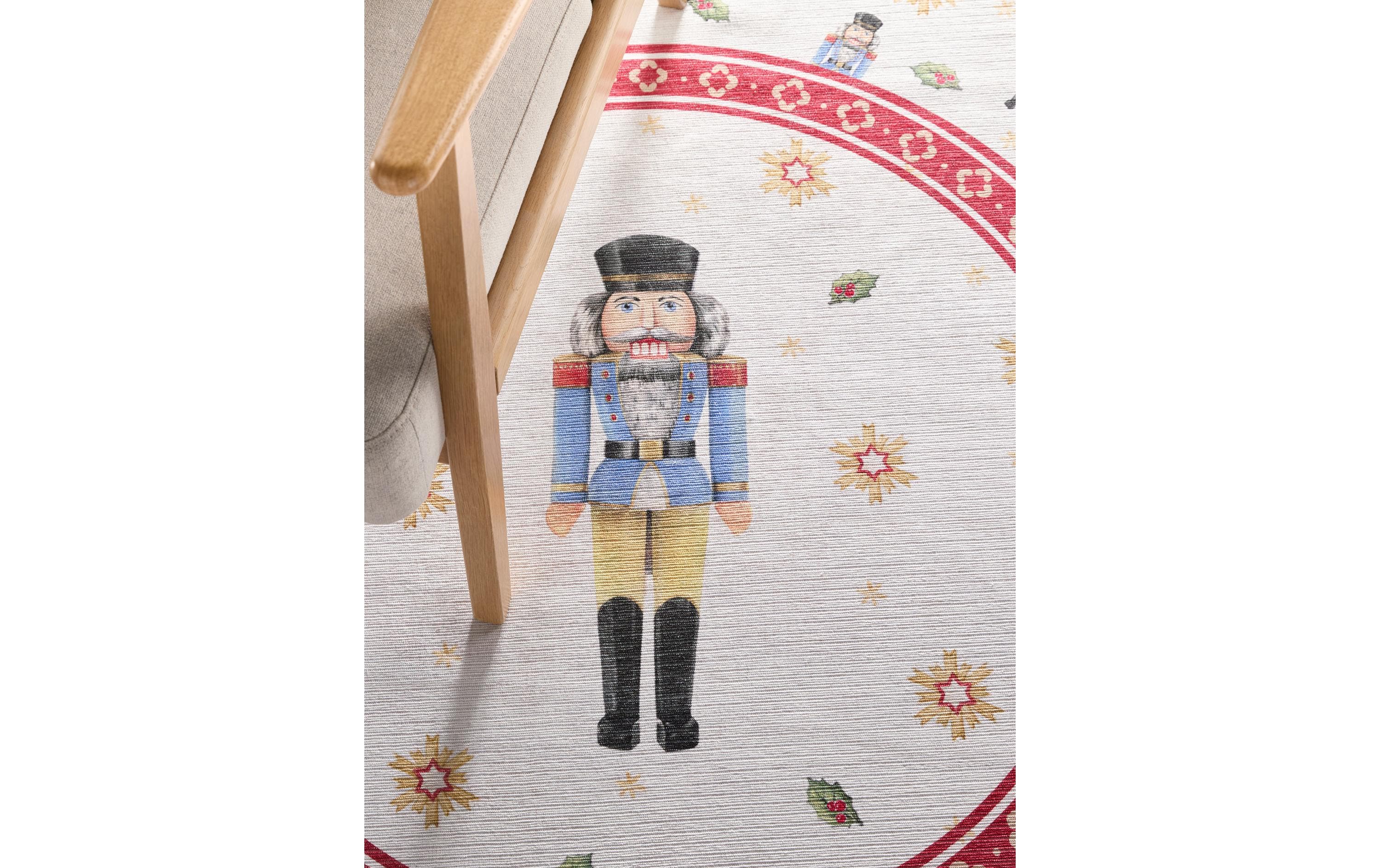 Villeroy & Boch Weihnachtsteppich Nussknacker 160 cm, Rot