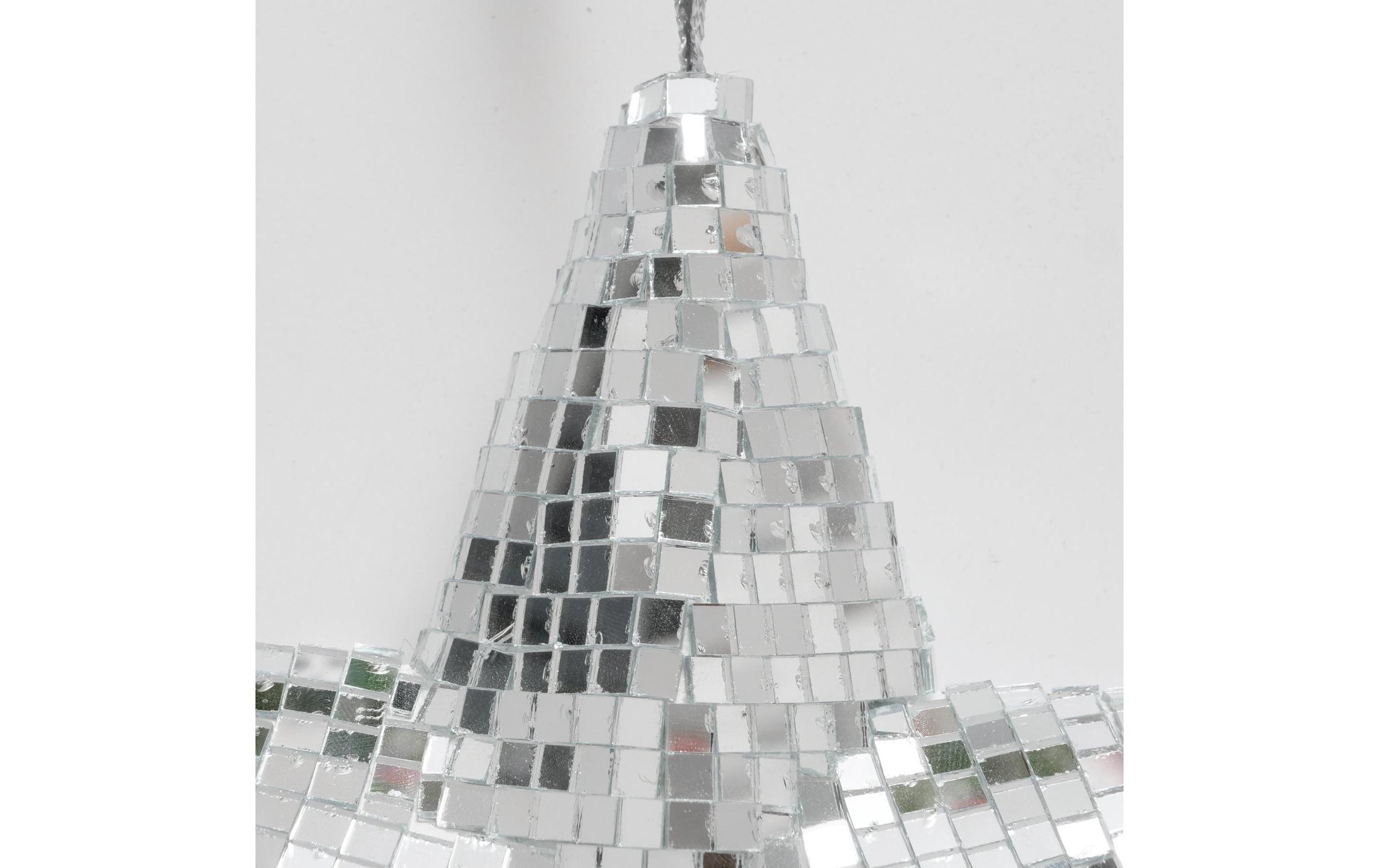 Boltze Weihnachtsschmuck Stern Disco Silber, 20 x 20 cm