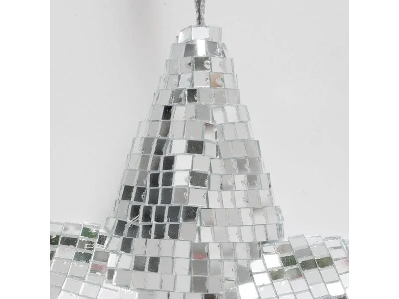 Boltze Weihnachtsschmuck Stern Disco Silber, 20 x 20 cm