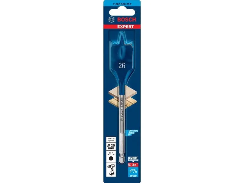 Bosch Professional Flachfräsbohrer EXPERT Self Cut Speed, 26 x 152 mm Bosch Professional Flachfräsbohrer EXPERT Self Cut Speed, 26 x 152 mm