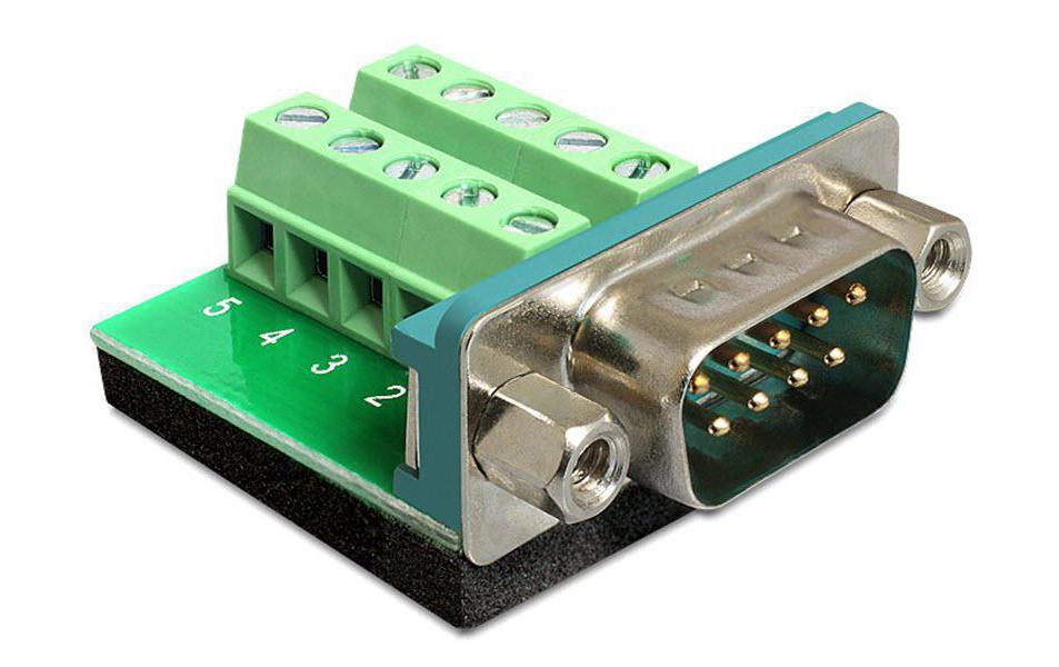 Delock Adapter RS-232 DB9 (m)- Terminalblock 0 m
