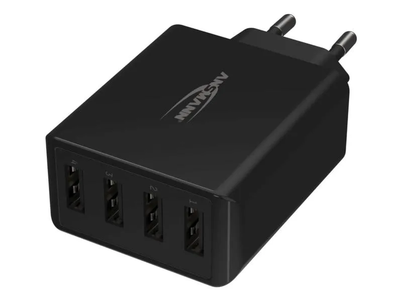 Ansmann USB-Wandladegerät Home Charger HC430, 4x USB, 30 W, Schwarz Ansmann USB-Wandladegerät Home Charger HC430, 4x USB, 30 W, Schwarz