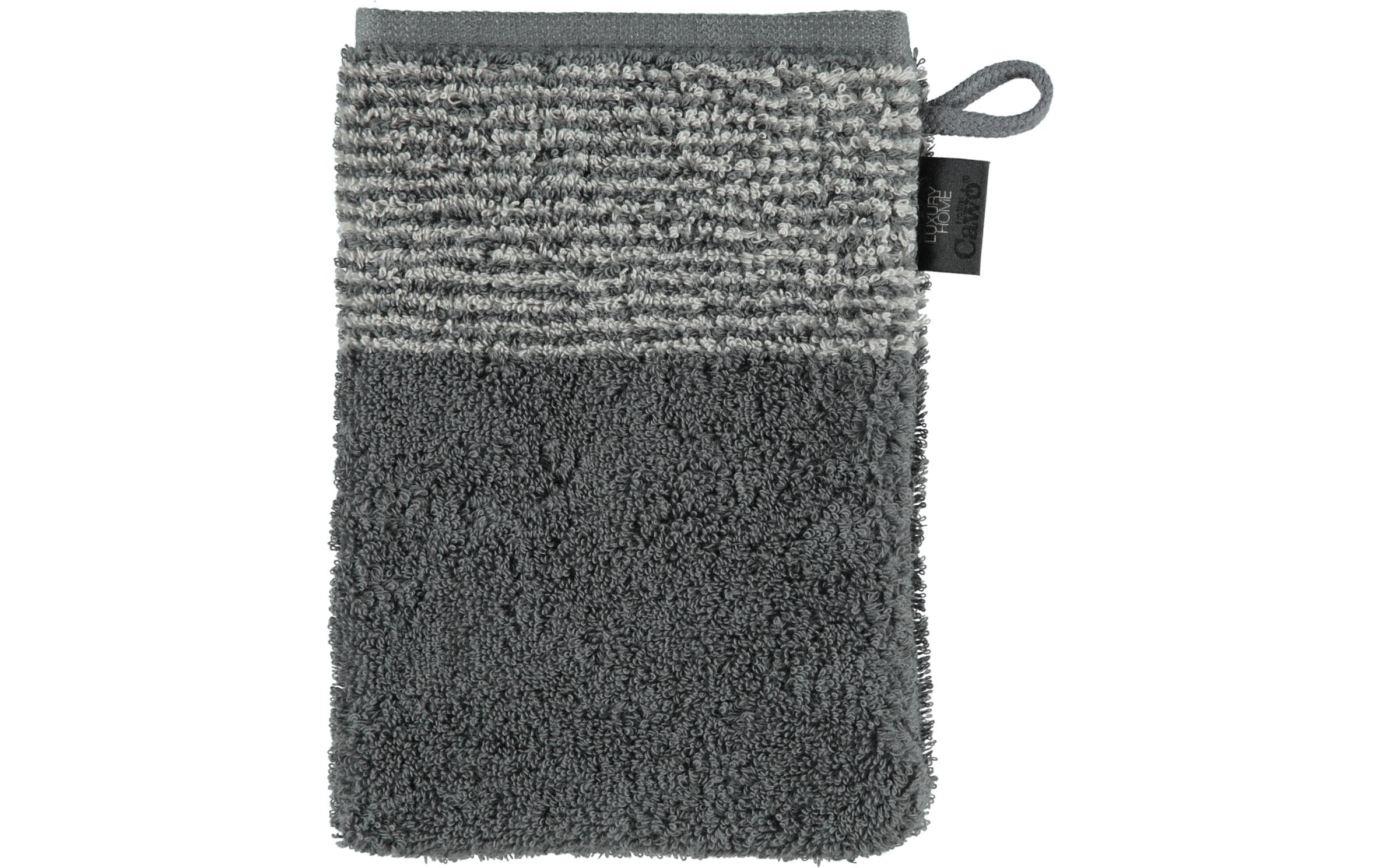 Cawö Waschhandschuh Two Tone 16 x 22 cm, Schiefer