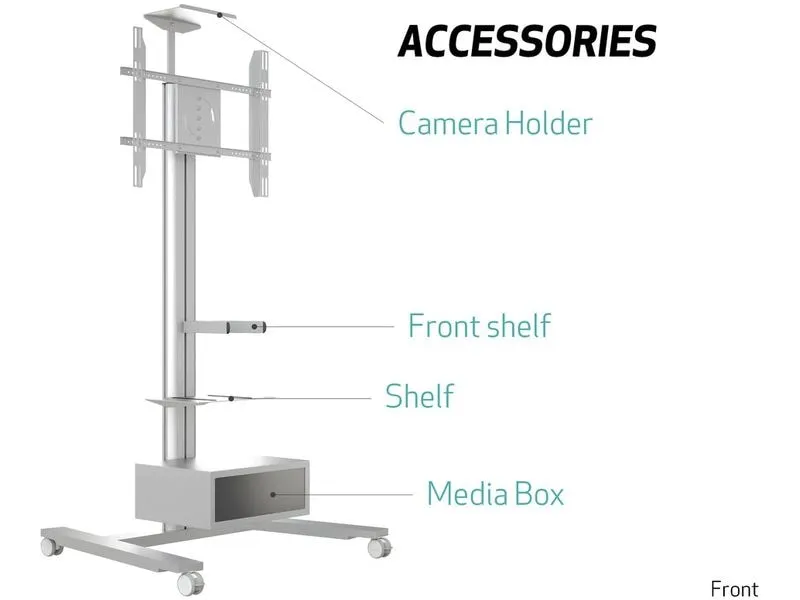 Multibrackets TV-Trolley M Public Display Stand 180 HD Single 55-80 Zoll