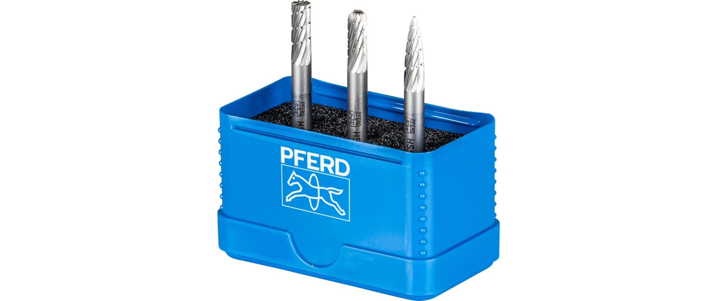 Pferd HSS-Frässtifte-Set 85, 3-tlg. Zahnung 3, Schaft-Ø 6 mm