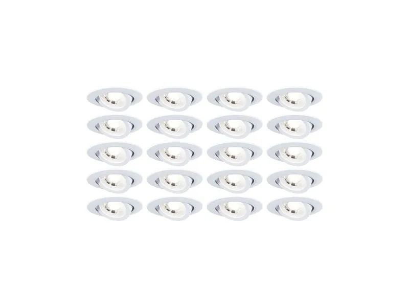 Paulmann Einbauleuchte LED 20er-Set schwenkbar rund 82 mm