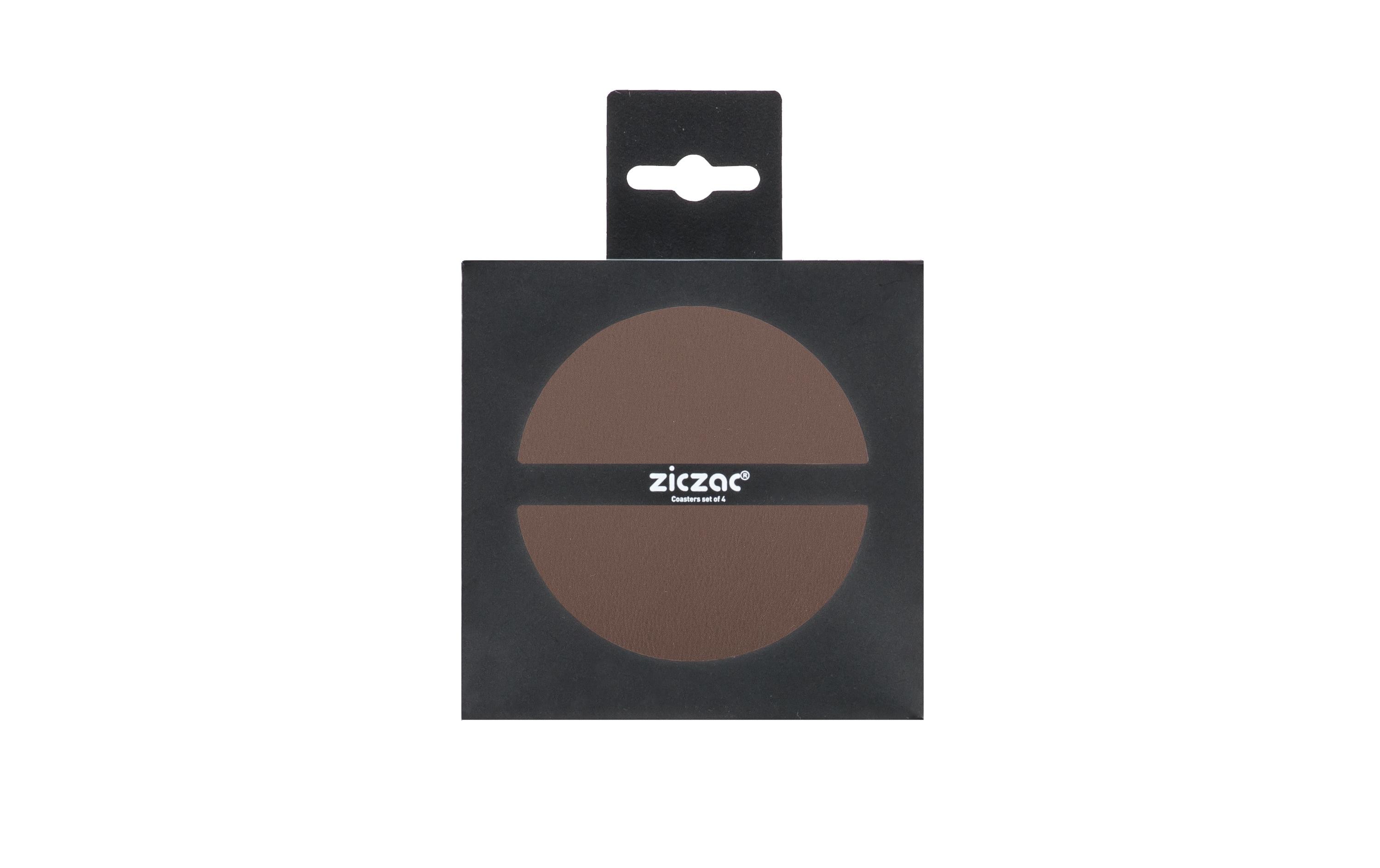 Tiseco Glasuntersetzer Togo 4 Stück, 10 cm, Braun