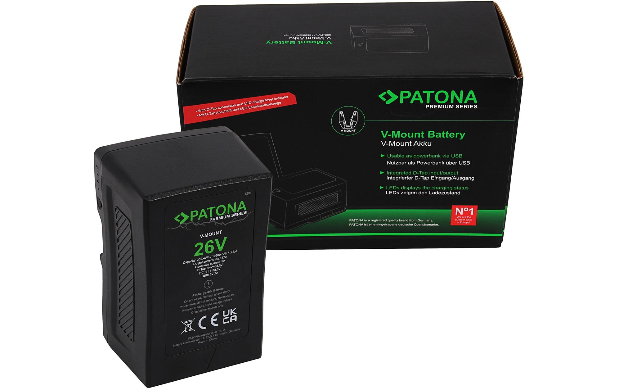 Patona Premium Akku für LED-Lampen und Videokameras