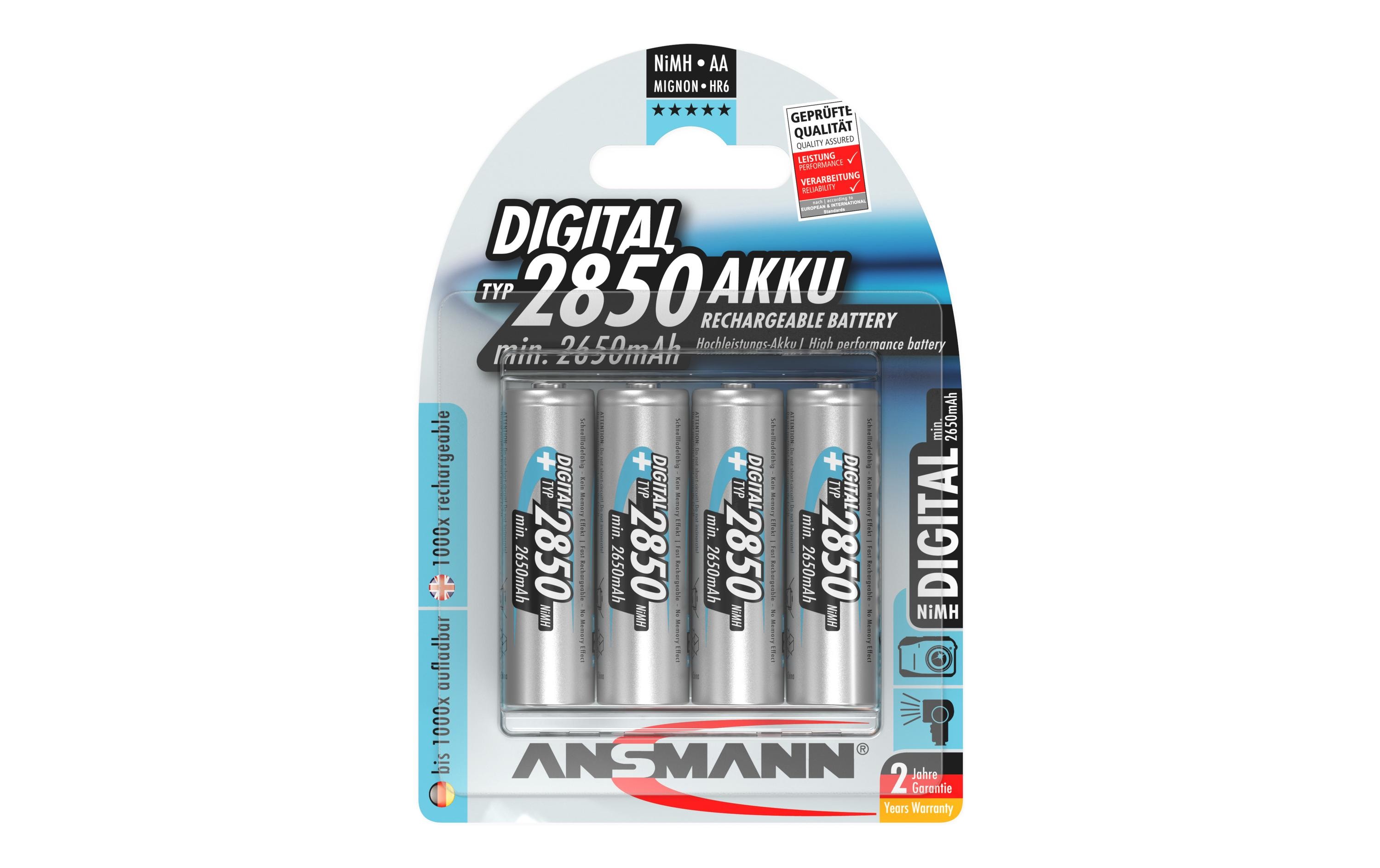 Ansmann Akku 4x AA Typ 2850 Digital 2650 mAh Ansmann Akku 4x AA Typ 2850 Digital 2650 mAh