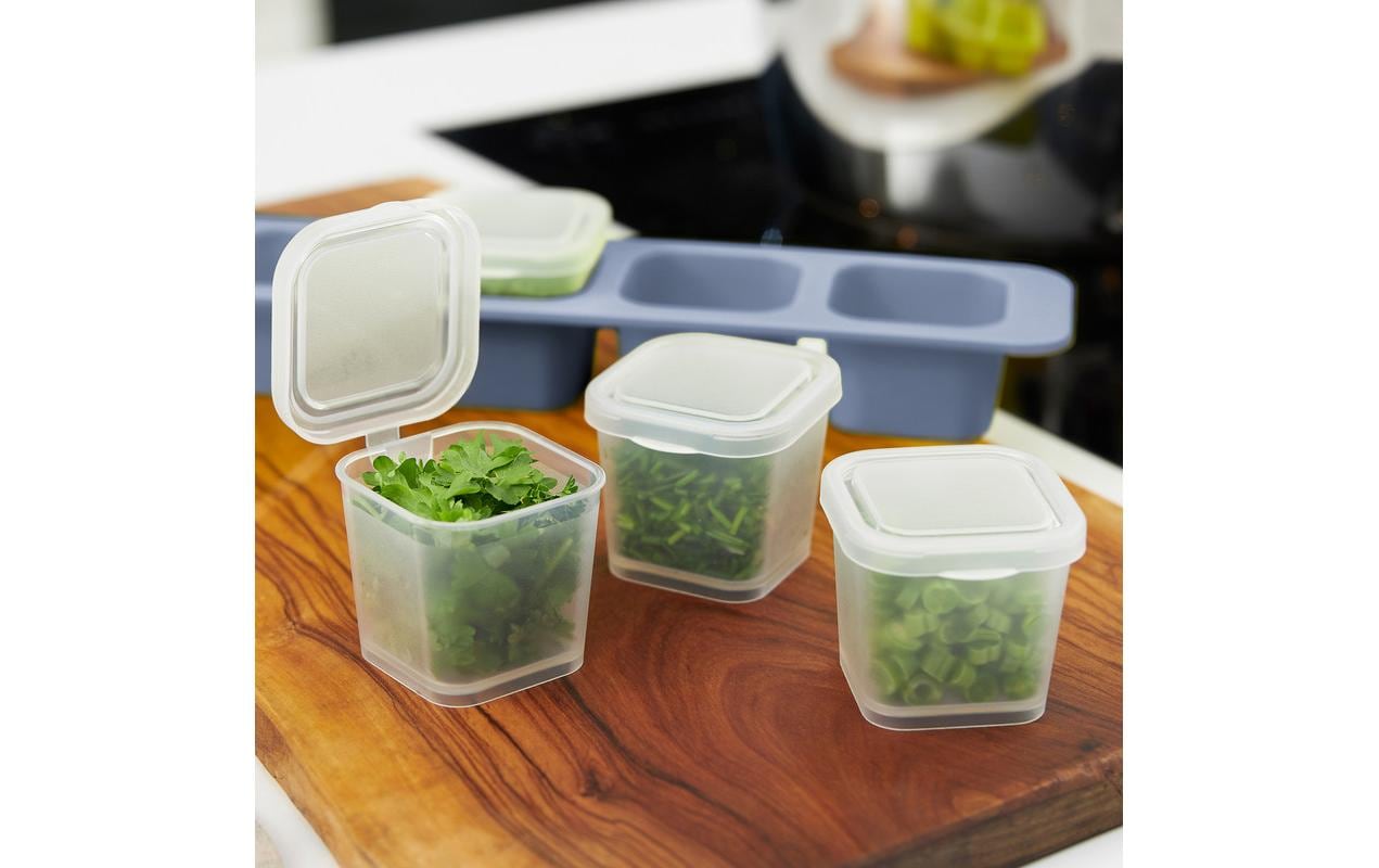 Rotho Vorratsdose Domino 4 x 0.05 l, Blau