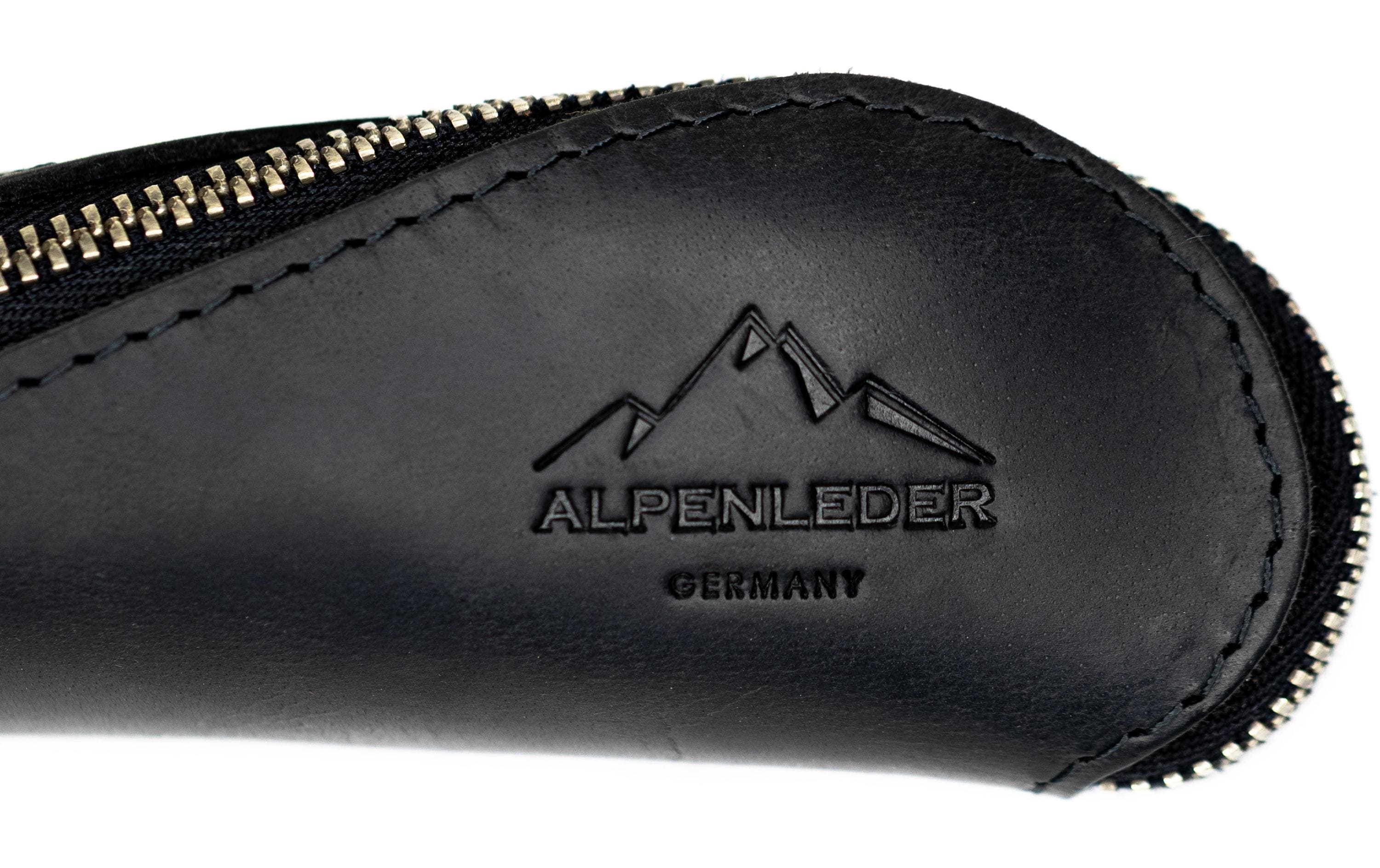 Alpenleder Stifteetui Drahdi, Leder, Schwarz
