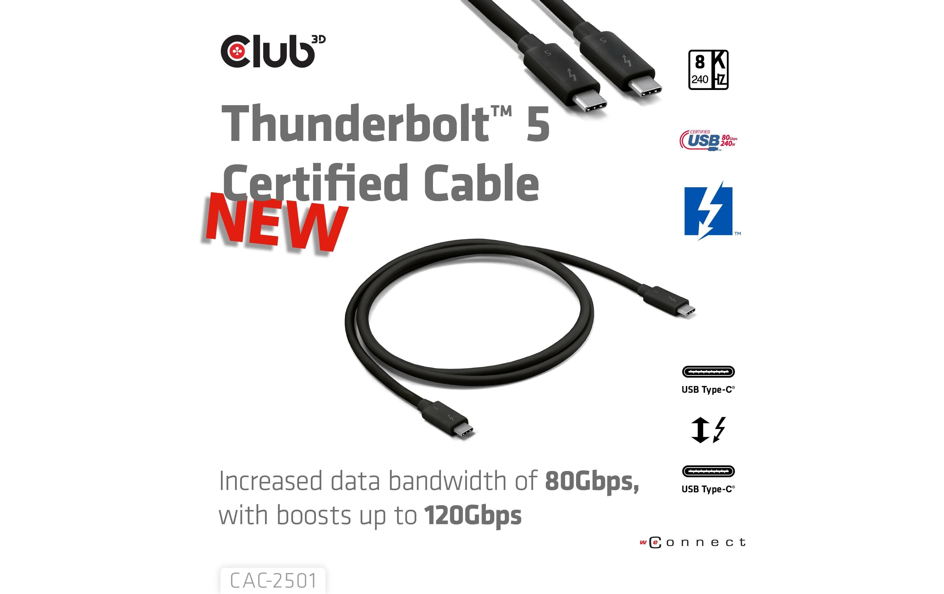 Club 3D Anschlusskabel CAC-2501 USB Type-C - USB Type-C