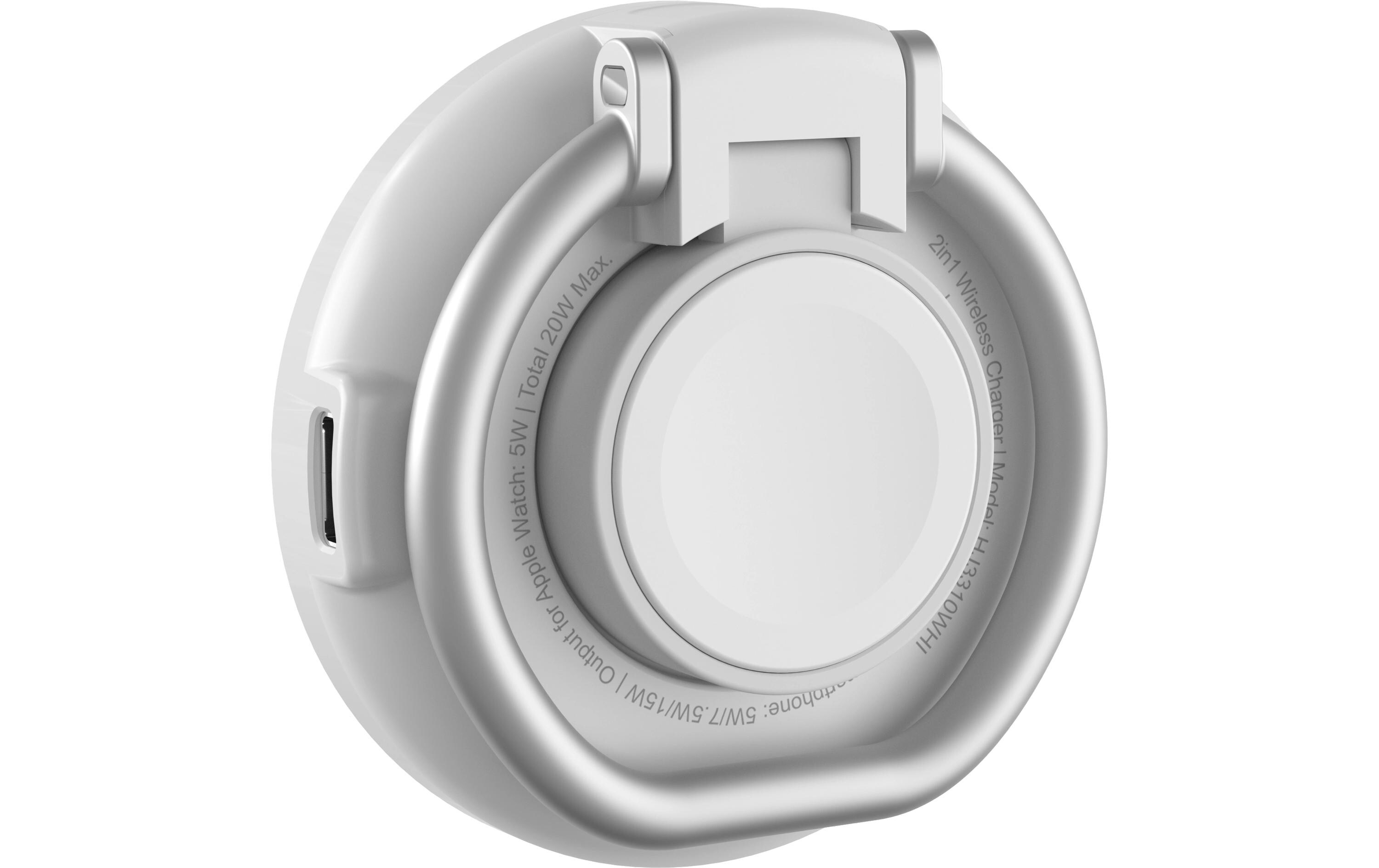 HYPER Wireless Charger Qi2 2-in-1, Weiss