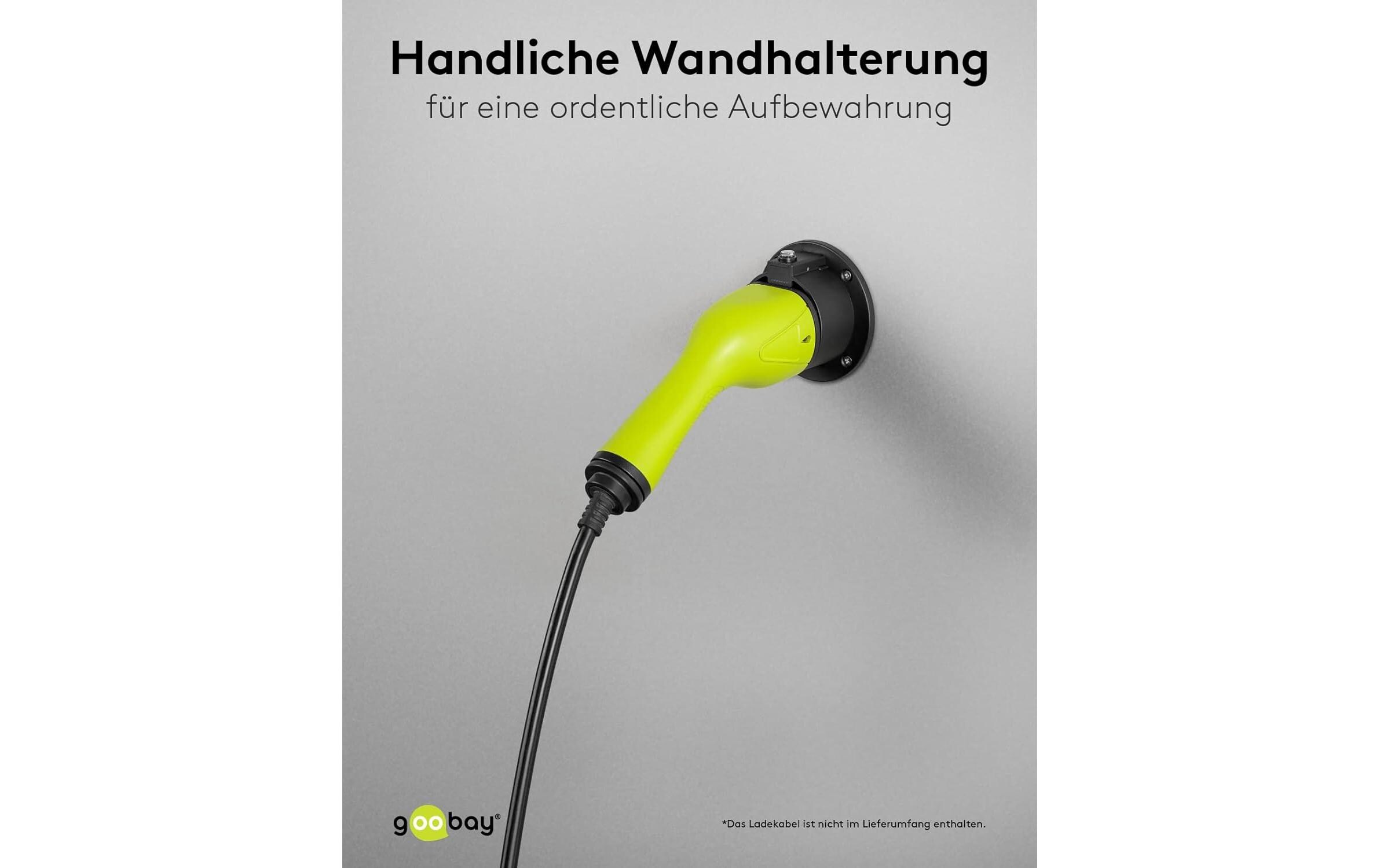 Goobay Wandhalterung für Ladekabel Typ-2