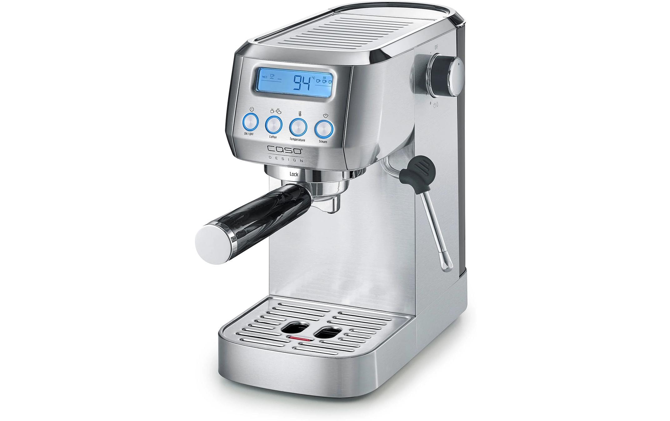 Caso Siebträgermaschine EspressoGourmet Crema Silber