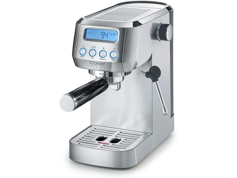 Caso Siebträgermaschine EspressoGourmet Crema Silber