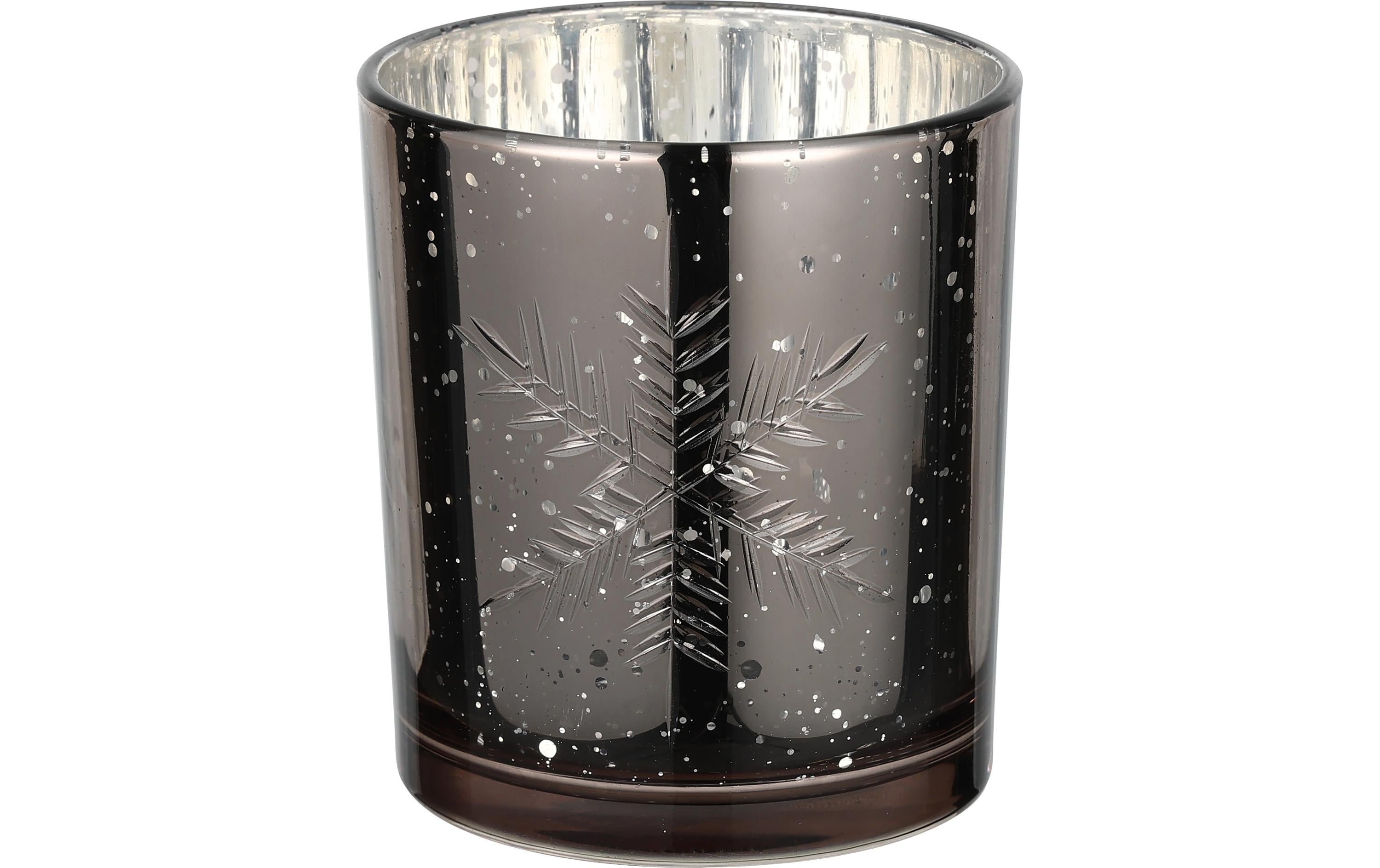 EGLO Teelichthalter Scheeflocke Lukut 10 cm Silber, Glas EGLO Teelichthalter Scheeflocke Lukut 10 cm Silber, Glas