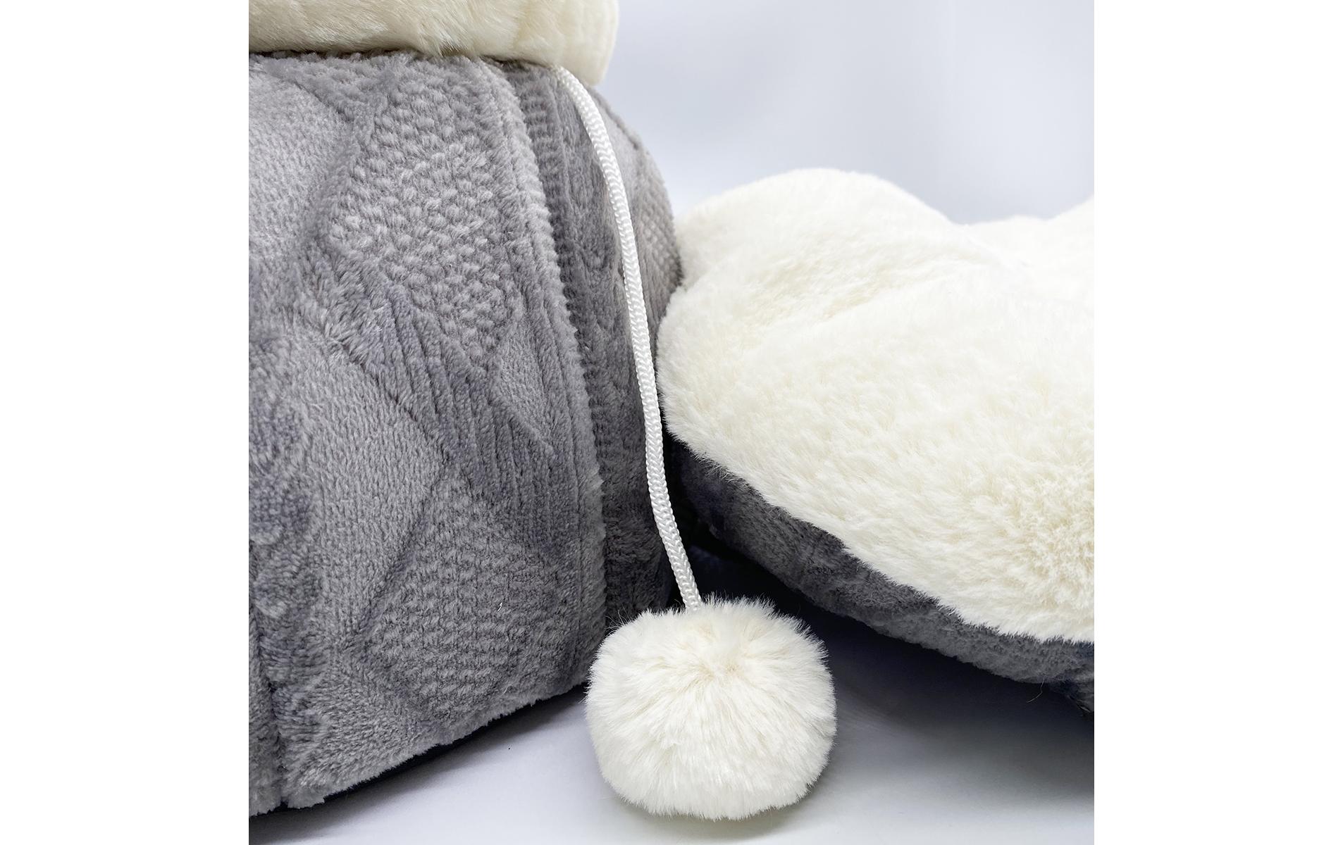 Record Korbhöhle Pompon 35 x 35 x 23 cm, Grau