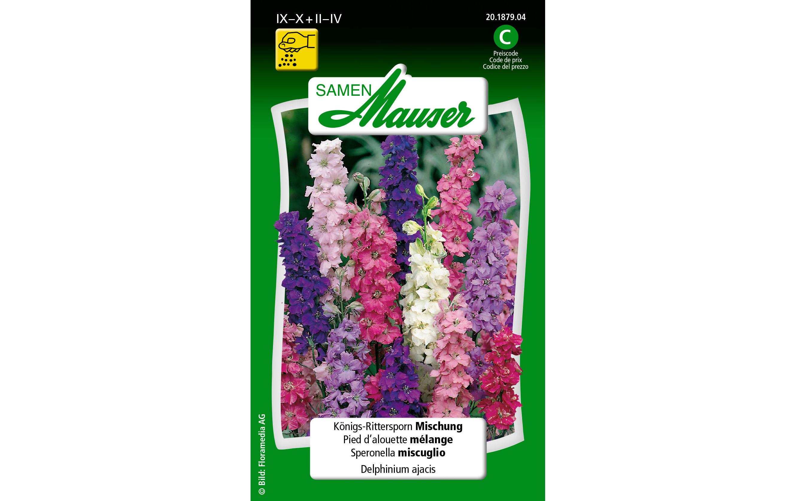 Samen Mauser Saatgut KönigsRittersporn Mischung