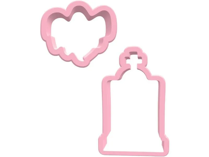 BackshopSchweiz Ausstechformen Set – Geist und Grabstein 1 Stück, Rosa BackshopSchweiz Ausstechformen Set – Geist und Grabstein 1 Stück, Rosa
