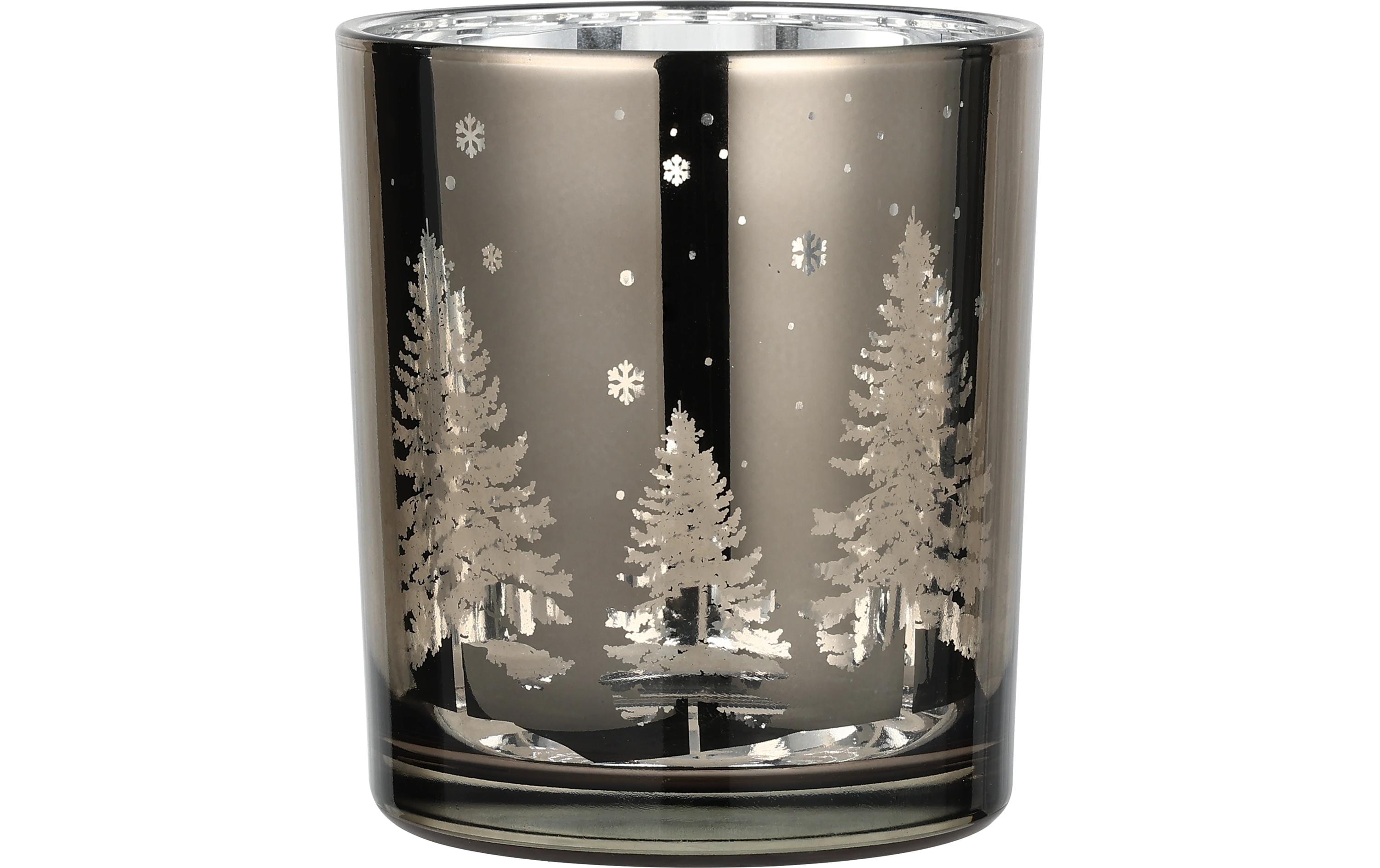 EGLO Teelichthalter Windlicht Christmas Lukut 10 cm Braun, Glas