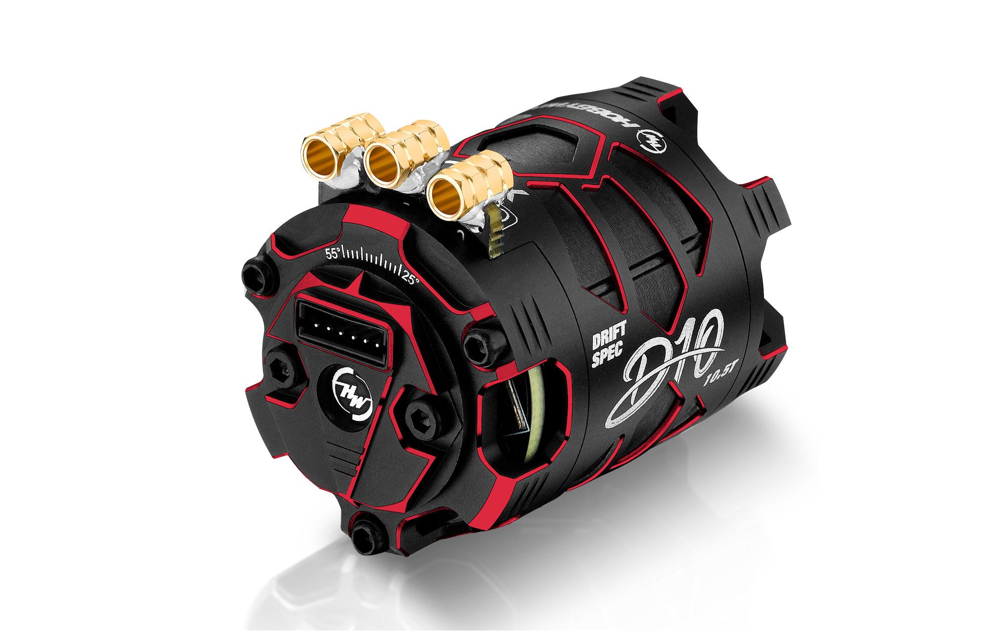Hobbywing Brushless Sensored Motor Xerun D10 Drift 10.5T, Rot Hobbywing Brushless Sensored Motor Xerun D10 Drift 10.5T, Rot