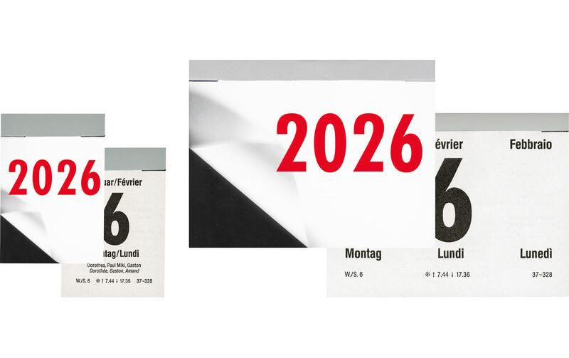 Biella Abreisskalender 10.8 x 8 cm, quer, 384 Blatt