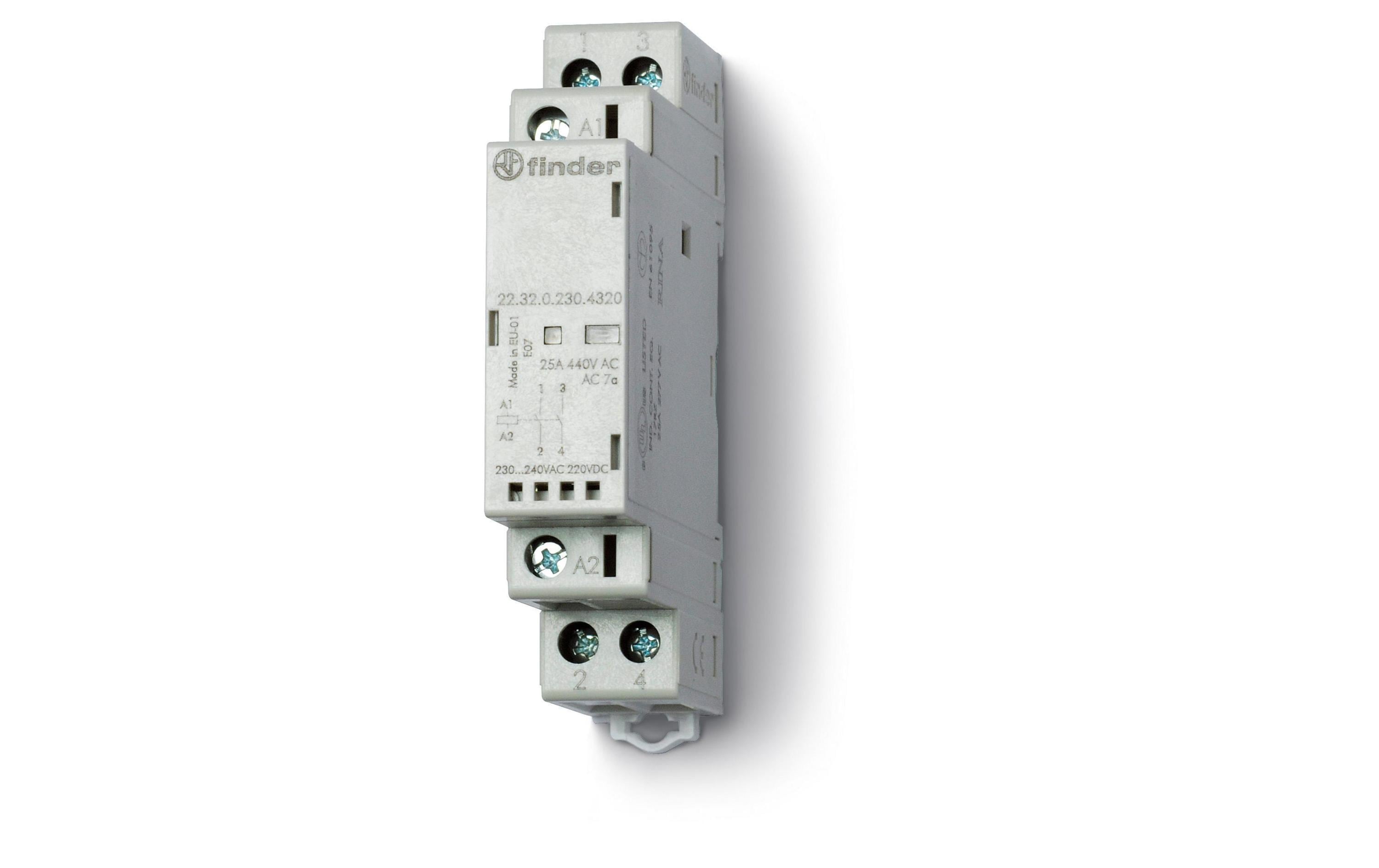 Finder Schütze Serie 22 1S + 1Ö, 25A 12 V Finder Schütze Serie 22 1S + 1Ö, 25A 12 V