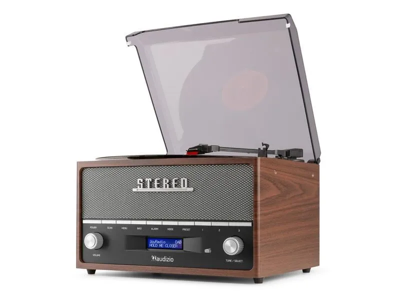 Audizio Plattenspieler mit Bluetooth Frisco Braun/Grau Audizio Plattenspieler mit Bluetooth Frisco Braun/Grau